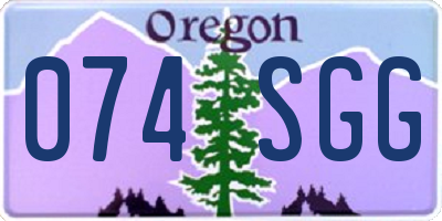 OR license plate 074SGG