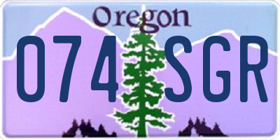 OR license plate 074SGR
