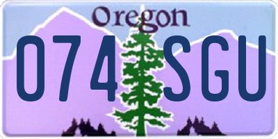 OR license plate 074SGU