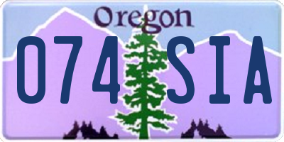 OR license plate 074SIA
