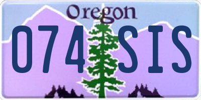 OR license plate 074SIS