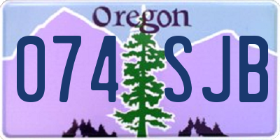 OR license plate 074SJB