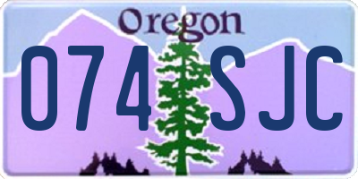 OR license plate 074SJC