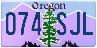 OR license plate 074SJL