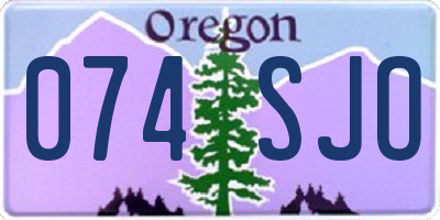 OR license plate 074SJO