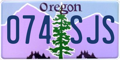 OR license plate 074SJS