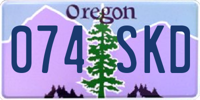 OR license plate 074SKD