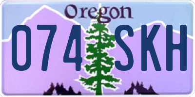 OR license plate 074SKH