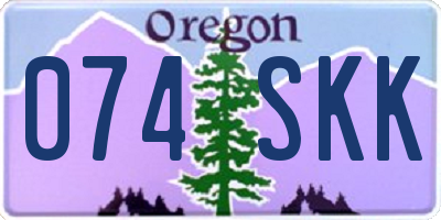 OR license plate 074SKK