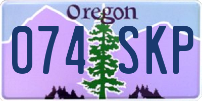 OR license plate 074SKP