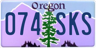 OR license plate 074SKS