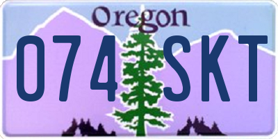 OR license plate 074SKT