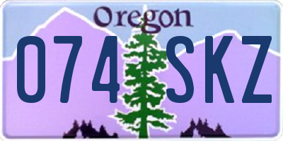 OR license plate 074SKZ