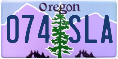 OR license plate 074SLA