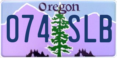 OR license plate 074SLB