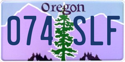 OR license plate 074SLF