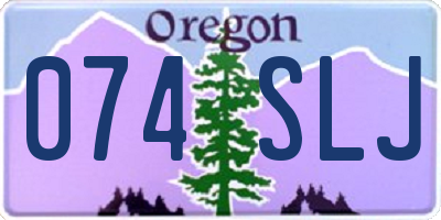 OR license plate 074SLJ