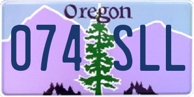 OR license plate 074SLL