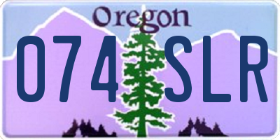 OR license plate 074SLR
