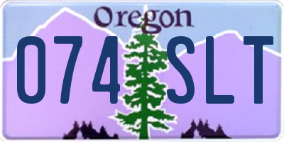 OR license plate 074SLT