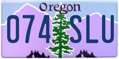 OR license plate 074SLU