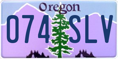 OR license plate 074SLV