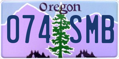 OR license plate 074SMB