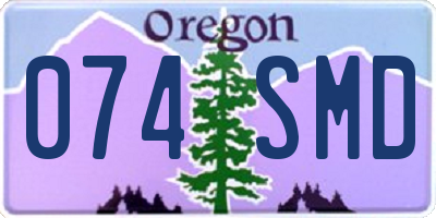 OR license plate 074SMD
