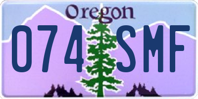 OR license plate 074SMF