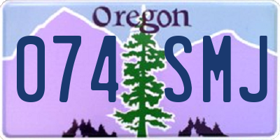 OR license plate 074SMJ