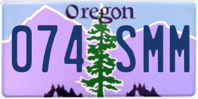OR license plate 074SMM