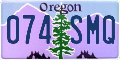 OR license plate 074SMQ
