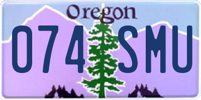 OR license plate 074SMU