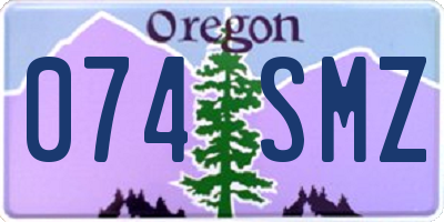 OR license plate 074SMZ
