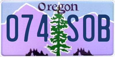 OR license plate 074SOB