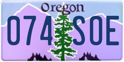 OR license plate 074SOE