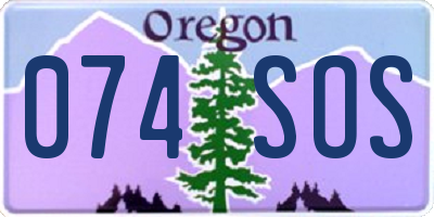 OR license plate 074SOS