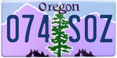 OR license plate 074SOZ