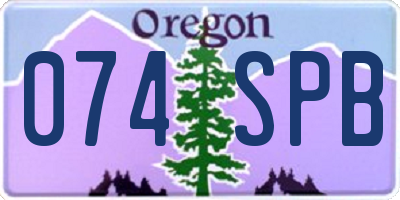 OR license plate 074SPB