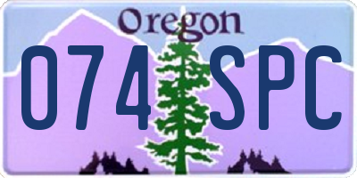 OR license plate 074SPC