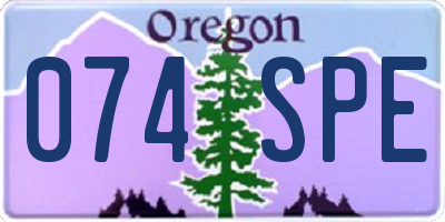 OR license plate 074SPE