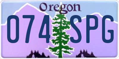 OR license plate 074SPG