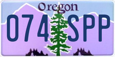 OR license plate 074SPP