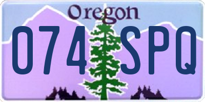 OR license plate 074SPQ