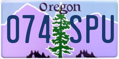 OR license plate 074SPU