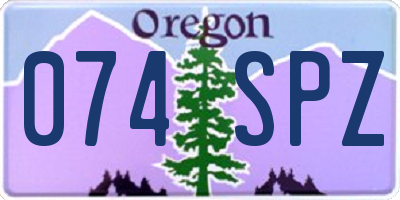 OR license plate 074SPZ
