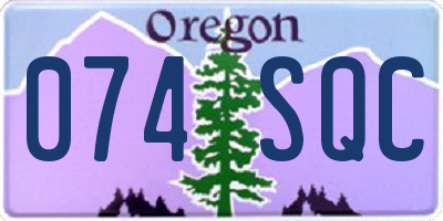OR license plate 074SQC