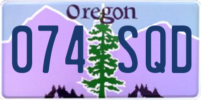 OR license plate 074SQD