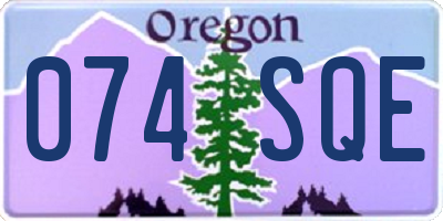 OR license plate 074SQE