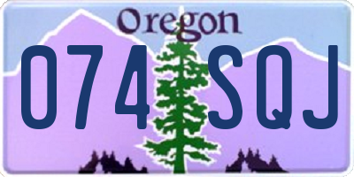 OR license plate 074SQJ
